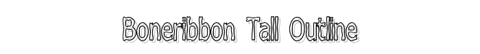 Boneribbon Tall Outline font